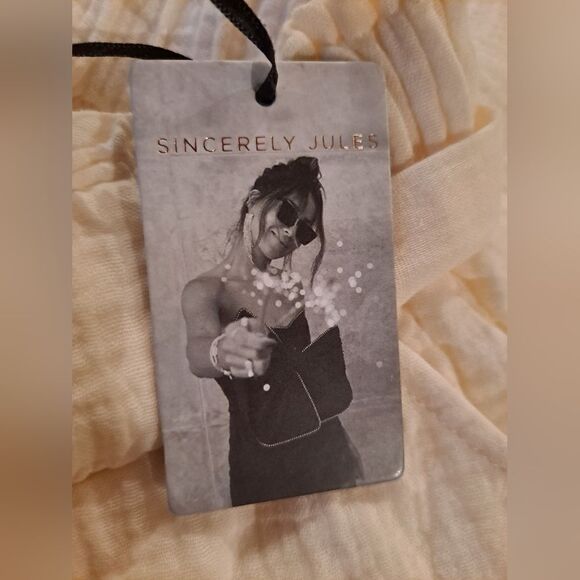 NWT SINCERELY JULES OFF WHITE PANTS SIZE S - Picture 4 of 4